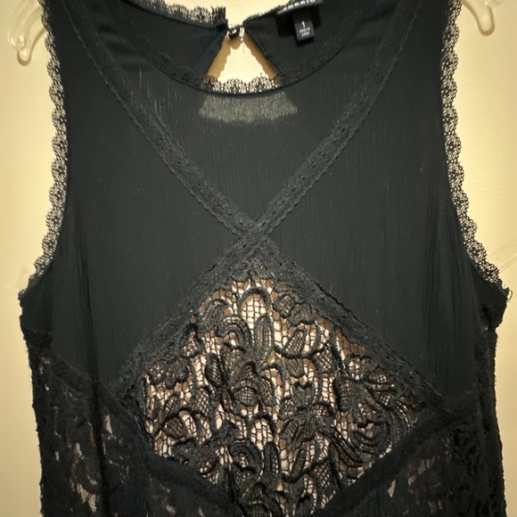 Torrid Lace print boho lined sleeveless key hole women midi dress Sz 1 - Picture 12 of 16